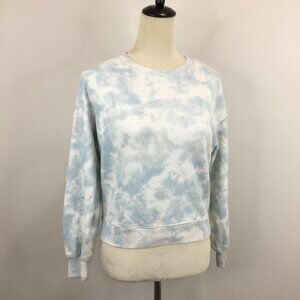 RAILS Light Blue White Tie Dye RAMONA Long Sleeve Sweatshirt Shirt